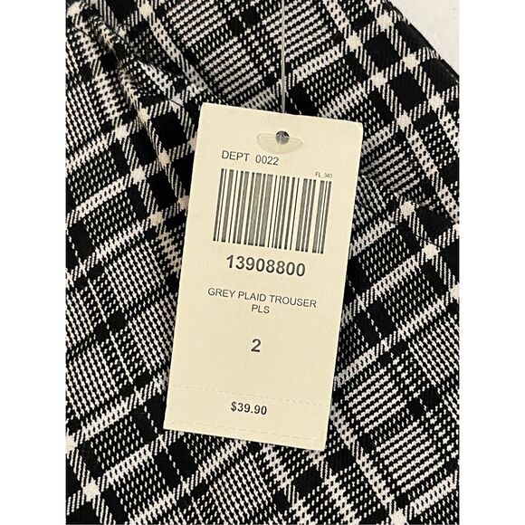 Hot Topic black white women’s plaid trousers 2 or 2X. NWT - Picture 6 of 7